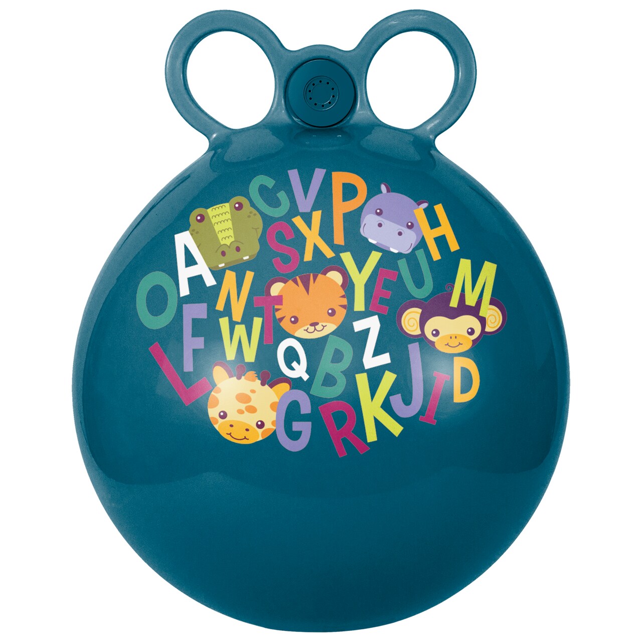 Hedstrom: 15" ABC Sensory Sound Hopper - Blue & Animal Graphics - Plays Music, Fun Educational Bouncing Toy, Develops Balance & Coordination, Kids 4+